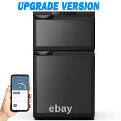 12V 24V 80L Compressor Fridge Freezer Double Doors App Control RV Campervan Boat