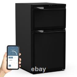 12V 24V 80L Compressor Fridge Freezer Double Doors App Control RV Campervan Boat