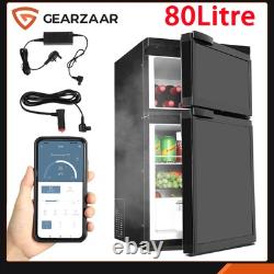 12V 24V 80L Double Doors Compressor Fridge Freezer App Control RV Campervan Boat