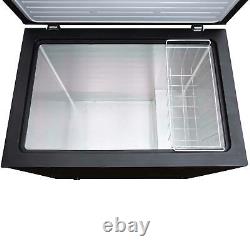 198L Black Chest Freezer, Freestanding, W82 x D55 x H85cm SIA CHF198BL