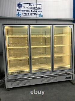 2.2m Deep Verco 3 door display freezer Frozen commercial catering shop Ice