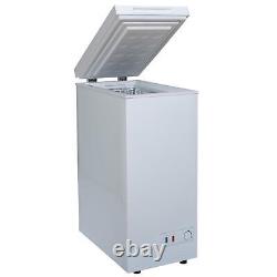 36cm White Chest Freezer, Freestanding Slimline Compact SIA CHF60W