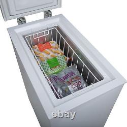 36cm White Chest Freezer, Freestanding Slimline Compact SIA CHF60W