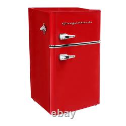 3.2 Cu. Ft. 2 Door Retro Mini Fridge In Red