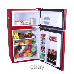 3.2 Cu. Ft. 2 Door Retro Mini Fridge In Red