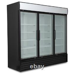 3 Door Triple Hinged Glass Door Display Food Freezer Blizzard Rrp £4002 Graded