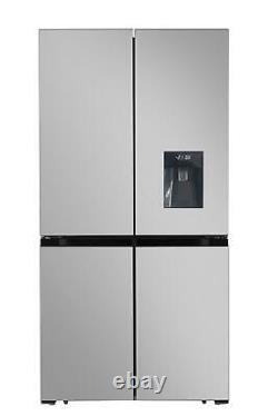 4 Door Fridge Freezer Silver, 490L, Non-Plumbed Water Dispenser SIA SXD505IXE