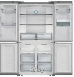 4 Door Fridge Freezer Silver, 490L, Non-Plumbed Water Dispenser SIA SXD505IXE