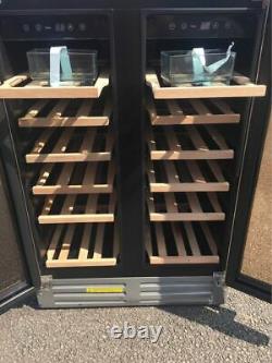 60cm Double Door Dual Zone Under Counter Wine Cooler 40 Bottles Capacity