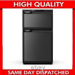 80L Compressor Fridge Freezer BT GEARZAAR UK Black Campervan Motorhome Dual Door