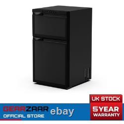 80L Compressor Fridge Freezer Black Dual Door Motorhome UK Low Power BT GEARZAAR