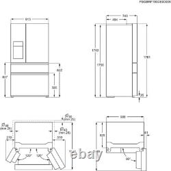 AEG RMB954F9VX Fridge Freezer American with Plumbed in Water and Ice Dispenser i