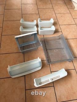 American Fridge Freezer DAEWOO FRS-U201AW FRIDGE DOOR SHELves & drawers x 8good