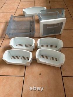 American Fridge Freezer DAEWOO FRS-U201AW FRIDGE DOOR SHELves & drawers x 8good
