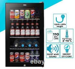 Baridi 85L Under Counter Beer, Drinks & Wine Fridge, Lock, 110xCans 474x840mm