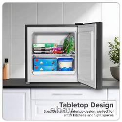 Baridi Mini Tabletop Fridge/Freezer, 31L, 4 Star Rating, Reversible Door Black
