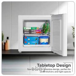 Baridi Mini Tabletop Fridge/Freezer, 31L, 4 Star Rating, Reversible Door White