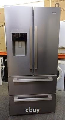 Beko 85cm four door American style frost free Fridge Freezer Stainless Steel
