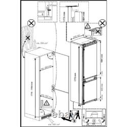 Beko BCFD473 70/30 54cm 70/30 Built In 70/30 Fridge Freezer White E Rated