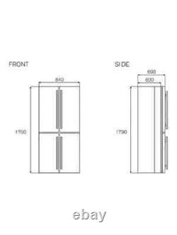 Bertazzoni RCD84F4FXNC Freestanding 65/35 Fridge Freezer, 4 door, RRP £2,229+