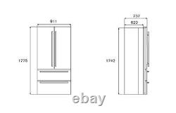 Bertazzoni REF90X 80/20 French Fridge Freezer, Stainless Steel RRP £ 2,399