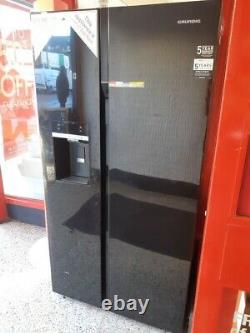 Black American style double door fridge CS M30