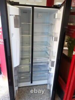 Black American style double door fridge CS M30