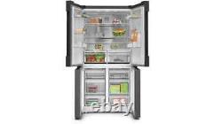 Bosch Kfn96axea French Door American Style Black Steel Fridge Freezer