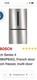Bosch Series 4 Kfn96vpeag 405 L/ 200 L French Door Fridge-freezer Inox