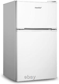 COMFEE' 87 Litre Fridge Freezer RCT87WH1E Low Frost Fridge Double Door Fridge