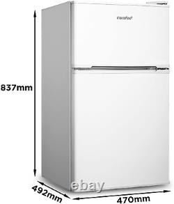 COMFEE' 87 Litre Fridge Freezer RCT87WH1E Low Frost Fridge Double Door Fridge