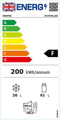 COMFEE' 87 Litre Fridge Freezer RCT87WH1E Low Frost Fridge Double Door Fridge