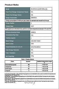 COMFEE' 87 Litre Fridge Freezer RCT87WH1E Low Frost Fridge Double Door Fridge