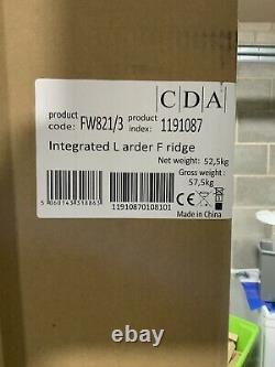 Cda Fw821 54cm 316 Litre Wide Integrated In-column Larder Fridge Reversible Door