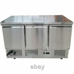 Commercial Bench Fridge 3 Door Triple Chiller Prep Diaminox ESL3851