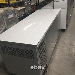 Commercial Triple 3 Door Refrigerated Steel Counter Freezer With Steel Work Top