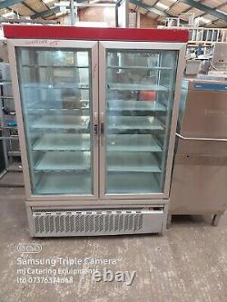 Commercial double door display freezer cake display freezer dairy desert display