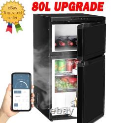 Compressor Fridge Freezer 80L Dual Door Refrigerator 12V APP Campervan Motorhome
