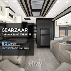 Compressor Fridge Freezer 80L Dual Door Refrigerator 12V APP Campervan Motorhome