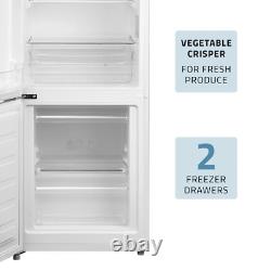 Cookology Fridge Freezer 262L Freestanding 55cm 2 Door White CFF262WH