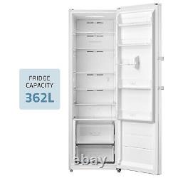 Cookology Larder Fridge 362L Large Capacity Tall Freestanding White CTFR362WH