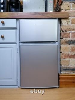 Cookology Silver Fridge Freezer 48cm Freestanding Undercounter 2 Door