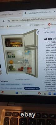 Cookology Silver Fridge Freezer UCFF87SL 48cm Freestanding Undercounter 2 Door