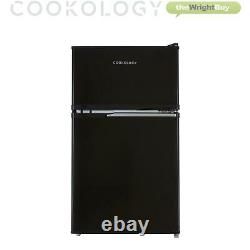 Cookology UCFF87BK 47cm Freestanding Undercounter 2 Door Fridge Freezer in Black