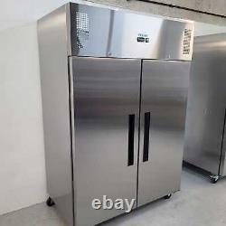 Double Stainless Steel Door Upright Freezer Commercial Kitchen 1200 Litre Pol