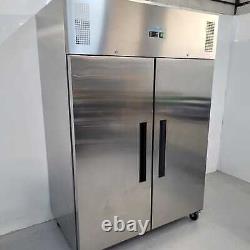 Double Stainless Steel Door Upright Freezer Commercial Kitchen 1200 Litre Pol