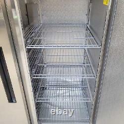 Double Stainless Steel Door Upright Freezer Commercial Kitchen 1200 Litre Pol