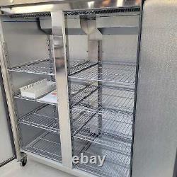 Double Stainless Steel Door Upright Freezer Commercial Kitchen 1200 Litre Pol