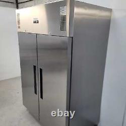 Double Stainless Steel Door Upright Freezer Commercial Kitchen 1200 Litre Pol