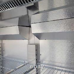 Double Stainless Steel Door Upright Freezer Commercial Kitchen 1200 Litre Pol